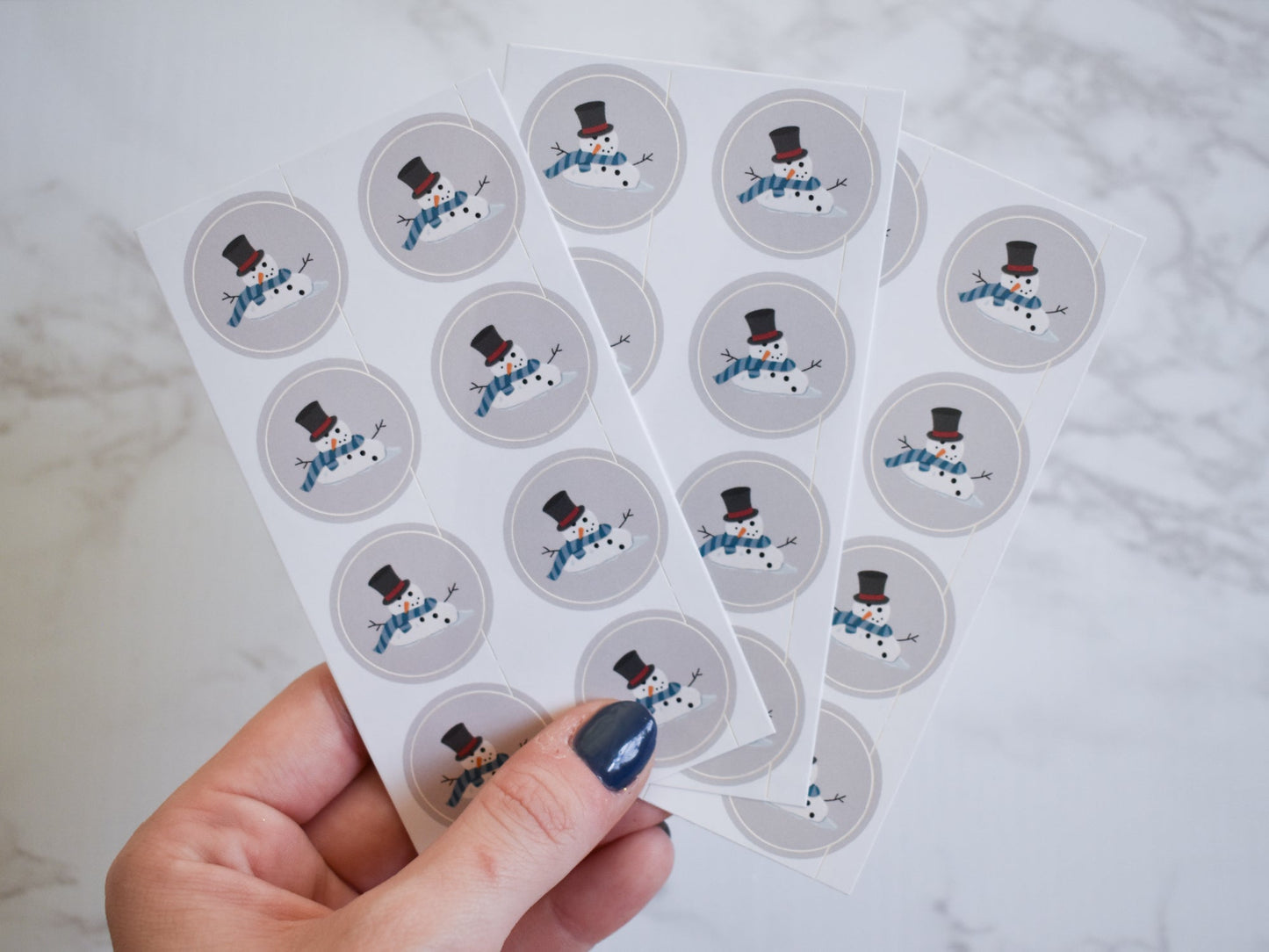 Load image into Gallery viewer, Snowman Envelope Seal Stickers
