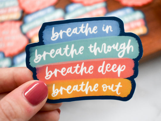 Load image into Gallery viewer, Breathe In Breathe Out Sticker
