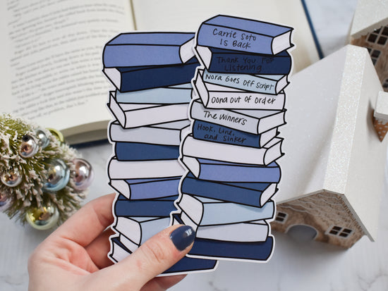 Book Stack Bookmark (Winter)