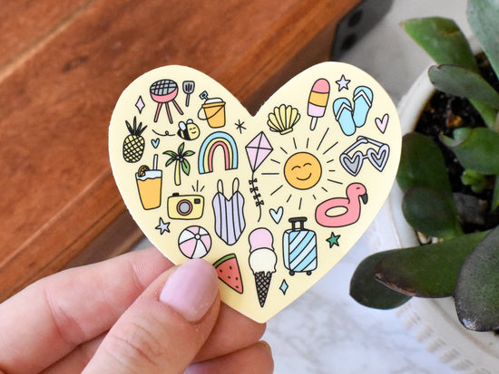 Summer Heart Sticker